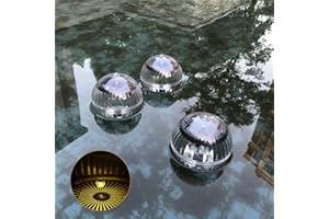 TGDSCHK Solar Floating Pool Light Solar Floating Pool Light IP44 Waterproof Solar Powered Glow Globe Night Lights LED Glow Ball Lamp Decoration for Pools Pond Fountain Garden Party Tub Home Decor