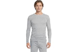 BestSale247 Męski podkoszulek termiczny z długim rękawem – z podszewką polarową, bielizna narciarska, bawełna