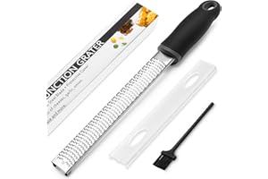 YC Kitchen Grattugia Formaggio Manuale - Grattugia per Formaggio ,Parmigiano, Agrumi, Limone, Zenzero, Cioccolato e Noce Moscata - Copertura Protettiva E spazzola per la Pulizia