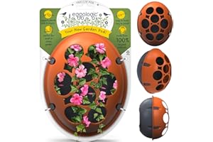 eggologic Trellis Pod - Vertical Garden Planter for Balcony, Patio, or Any Small Space – Planter Trellis for Climbing Plants, Night Shelter for Small Birds - 100% Recycled Materials, Harvest Orange