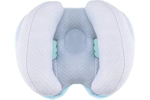 KAKIBLIN Almohada de apoyo para la cabeza del bebé, almohada de cuello 2 en 1 para bebé, almohadas de viaje para cochecito, para recién nacidos, almohadas de apoyo ajustables para la cabeza para niños
