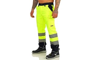 Mivaro Warnschutzhose, Lange Warnschutz Arbeitshose, EN ISO 20471 Klasse 2