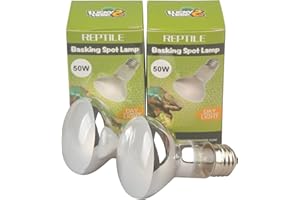 Lucky Herp, Lampada riscaldante per rettili, 2 confezioni (50 watt)