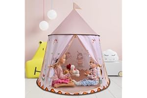 zerotop Tienda de Campaña Infantil, Carpa Infantil Plegable, Casa de Juegos para Interiores y Exteriores, Pop-up Portátil, Tienda con Bolsa de Transporte para Juguetes Regalo Niña 2 3 4 5 6 7 8 Años