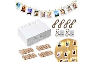 jwogngls 10 x 15 cm pappersfotoramar set med 40 stycken, DIY-fotoram, vit klass fotoram med kort, bröllop och födelsedag fest