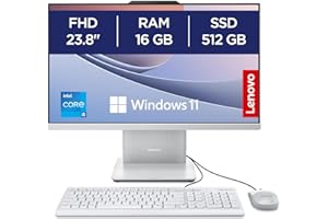 Lenovo IdeaCentre Computer desktop All-In-One, Display 24" FHD, Intel Core i5-13420H, 512GB SSD, RAM 16GB, Base ricarica smartphone wireless, Speakers, WiFi 6, Windows 11 H, Tastiera + Mouse Wireless