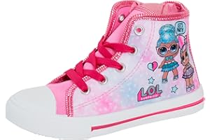 L.O.L. Surprise! Dolls Girls Hi Top Trainers Kids Easy Zip Fasten Sports Shoes Pumps Sneakers