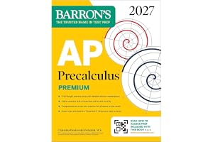AP Precalculus Premium, 2027: Prep Book with 3 Practice Tests + Comprehensive Review + Online Practice (Barron's AP Prep)