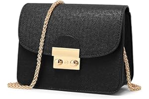 VINBAGGE Petit Sac Bandoulière Femme Sac à Main Femme Chaîne en Cuir PU Besace Sac Porté épaule Clutch Sac de Messager pour fête Ville Voyage Shopping