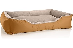 BedDog® Letto per Cane/Gatto Cuccia Teddy S Fino a XXXL, 14 Colori a Scelta, Cuscino per Cane, Divano per Cane, Cestino per Cane, Misura XXL, Oro/Beige