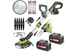 JWDJ 2024 Newly Metal Blade Cordless Strimmer Upgraded 8-Inch Blade Grass Trimmer For Lawn Trimmingtwigsbrush Cutting51