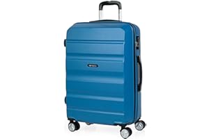 ITACA - Maletas Medianas - Maleta Mediana 4 Ruedas, Maleta Viaje Mediana, Maletas De Viaje, Maleta Mediana. Candado con combinacion T71660, Azul