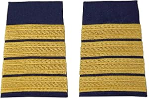 BAUM-M GMBH Rangschlaufen für Schulterklappen Marine für die Deutsche Bundeswehr blau mit goldenem Stick