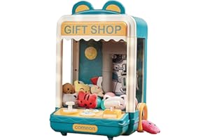 Muzrunq Macchina Artiglio Giocattolo Mini Claw Machine Destrizionario Suoni Regolabili e Macchina Musicale con Mini Peluche Giocattoli Arcade Gioco di Giochi di distributori