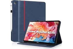 AsWant Custodia per Huawei MediaPad M5 / M5 PRO (10.8 Pollici), Ultra Sottile con Funzione Stand Slim PU Protettiva Huawei MediaPad M5 Case, Blu