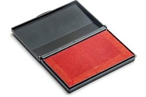 SIRDAS Ink Pad for Rubber Stamps, Stamp Pad for Clear Impression Stamping, Quality Felt Pad Black Ink, Red Ink, Blue Ink (Red, S (2 * 3.5))
