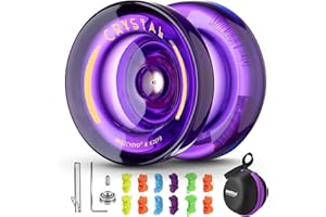 SHUNGRU Kinder JoJo K2 Reaktionsfähige JoJo für Anfänger, Profi unempfindliche Jo-Jo für Erwachsene, Trick JoJo K2 mit Dual Purpose Mode + Unresponsive Yoyo Bearing Kit + 12 Yoyo Strings - Lila