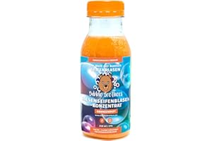 Bubble Brothers Bolle di Sapone giganti, 1 x 5 Litri, Soluzione per Bolle di Sapone, concentrato per Bolle di Sapone (250ml Arancione)