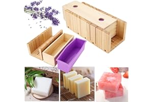 JasCherry Taglierina di Sapone Handmade Kit - Scatola Fai da Te per la Fare di Sapone - Soap Cutter Strumenti Regolabile Scatola di Legno #1