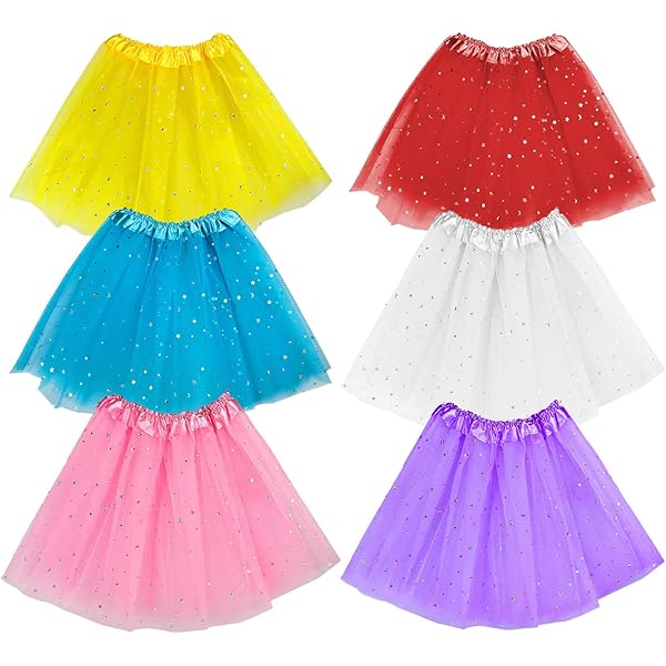 Sottogonna Tulle Gonna Tutù Bambina Con Paillettes Stellate