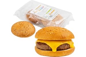 Keto Pain aux Graines de Sésame pour Hamburger SoKeto (2x60gr) avec 2,7 g de glucides par portion pour régime céto/protéique/Diabétiques Ig<2,