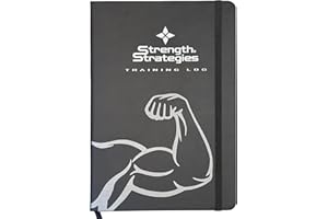 Hardback Workout Gym Log Book & Planner, 120-Page Fitness & Training Journal, Set Goals & Track Progress, Gym Diary for Men & Women by Strength Strategies - A5 Exercise Books (Black)