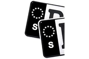 Finest Folia 2 adhesivos para matrícula de la UE, 11 x 5 cm, diseño para matrícula, color negro o con bandera, R059 (21 Suecia, Classic)