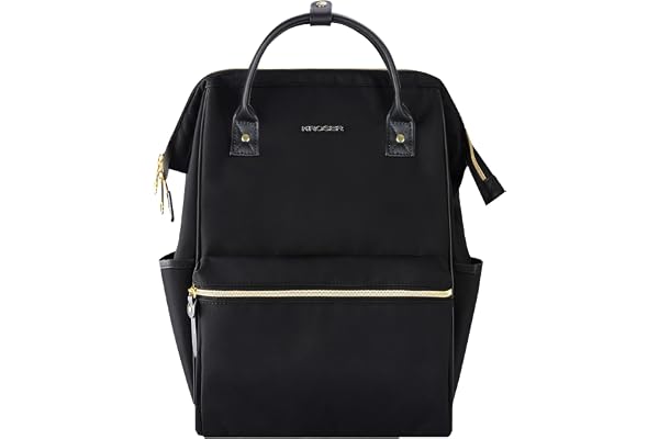 KROSER Sac à dos pour ordinateur portable de 17 pouces - Élégant - Imperméable - Avec port USB - Pour homme et femme - Noir