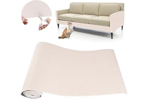 RICKMASK Protezione Divano Graffi Gatto: DIY Tiragraffi per Divano Tappeto Tiragraffi per Gatti Autoadesivo 200x40cm - Ideale per Divani, Mobili e Pareti, Sisal e Moquette (Beige, 40×200cm)