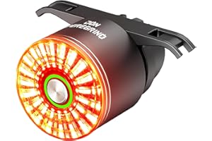 DON PEREGRINO Luz Trasera Bicicleta Compacta de Aluminio - hasta 30 Horas de Autonomía, Ligera 28g, IP65, Recargable USB-C, Montaje bajo el Asiento/Tija del Sillín, DONPEREGRINO M3 Luz Bicicleta Trasera