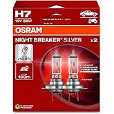 Osram H7 Night Breaker Silver Far Ampul&uuml;, 12V 55W, 2'li Paket,%100 Daha Fazla Işık, 130m Mesafe