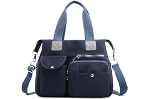 DIRRONA Mode Femmes Sac à Main Voyage Sac Messenger Grande Sacs à Bandoulière Imperméable Femme Du Quotidien Décontracté Sac Bandoulière L'école Nylon Sacs à Main Bleu