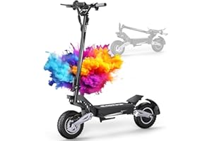 OOTD T10 Patinete Eléctrico Adultos, E Scooter de 900W Pot Máxima con 48V 18Ah/13.5Ah Bateria Autonomía 35-60KM, 11 Pulgadas Todoterreno Rueda, Doble Frenos & Suspensión Delantera y Trasero de Resorte