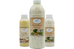 Landhaus Mörsdorf Dressing, Salatdressing + würziges Kartoffeldressing, zum Kochen von Fleisch-, Fisch und vegetarischen Gerichten geeignet (0,5l + 1l Landhausdressing + 0,5 Kartoffeldressing)