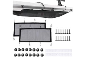 SURBOOTIME 2PCS Width30*long70cm Under Desk Cable Management, Flexible Desk Wire Mesh Tray Durable Flexible Wire Hideout Invisible Office Power Cords, Charging Accessories and Socket Strips