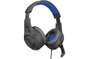 Trust Gaming GXT 307B Ravu Cuffie Gaming per Playstation 4 & 5, PS4, PS5, Headset con Microfono Ripiegabile e Archetto Regolabile, 3.5 mm Jack, Filo, Over Ear - Blu