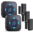 Door Alarm Sensor ChunHee Wireless Door Sensor Chime When Door Opens,Door Entry Alarm Chime for Business/Home/Kids,150M Range,5 Adjustable Volume Door Ringer Alert 3 Sensors + 2 Receiver