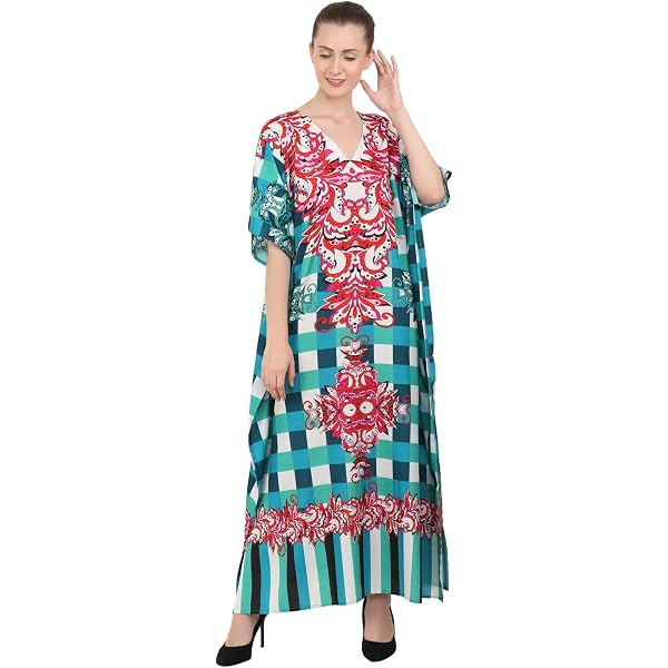 RIA Dragonfly Kaftan Dress Long Ladies Cover Beach Night...