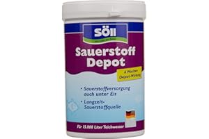 Söll 82716 Sauerstoff Depot Tabs, 30 Tabs für 15000 L - 6-Wochen-Depotwirkung - langfristige Sauerstoffquelle für Fisch und Teich, ganzjährige Sauerstoffversorgung