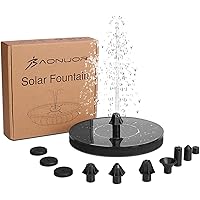 BAONUOR Solar Springbrunnen 2021 Upgrade, Solar Teichpumpe mit 11 Effekte Solar Wasserpumpe Solar schwimmender Fontäne…