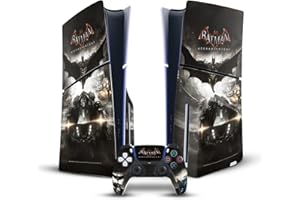 Head Case Designs Officially Licensed Batman Arkham Knight Key Art Graphics Vinyl Sticker Gaming Skin Decal Compatible With Sony PlayStation 5 PS5 Slim Disc Edition Console & DualSense Controller