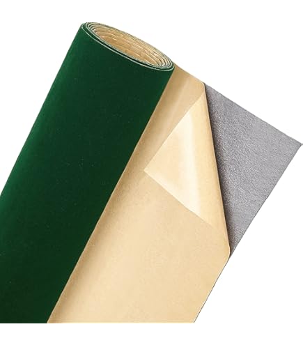 Pellicola Adesiva Per Mobili Effetto Velluto Verde - 45cm X 1m, Termoformabile