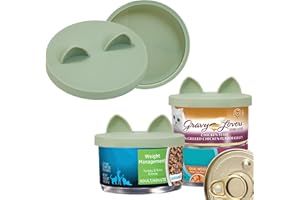 OHMO Dosendeckel Katzenfutter, Silikon Deckel für Dosen für Tierfutter(70-85g), BPA-frei, Hellgrün, 2er-Set