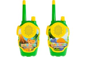 2 Pièces Talkie Walkies, Dinosaur Talkie Walkie, Talkie Walkie Enfants, Portée 75 mètres, pour la Randonnée L'Aventure en Plein Air et Le Camping, pour Cadeau Fille Garçon