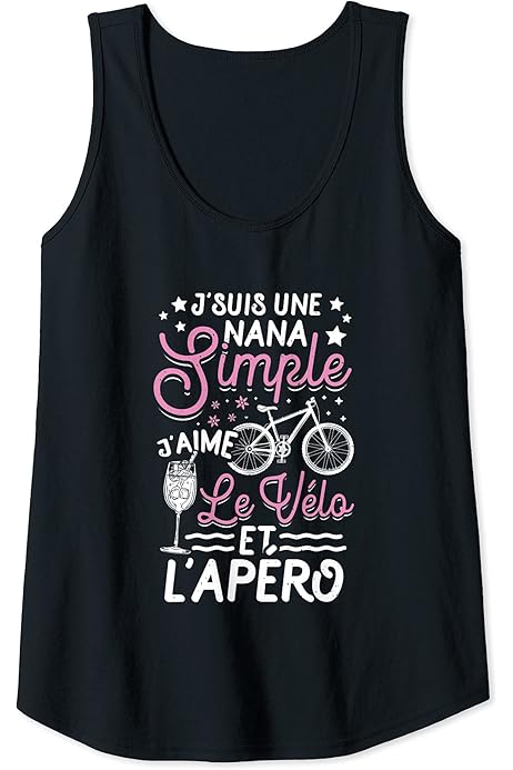 Tee Shirt Velo Homme T-shirt Vélo « Je Suis Une Nana Simple Vélo