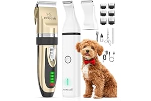 ‎ONEISALL oneisall 2 in1 Hundeschermaschine Professionelle Hochleistungs-Haarschneidemaschine Set, Leise Schermaschine für kleine und große Hunde, Katzen und Haustiere mit dickem/verfilztem Fell