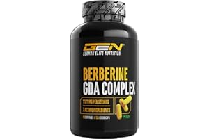 GEN GERMAN ELITE NUTRITION Berberine HCL Complex - Altamente dosificado con 1120 mg por dosis diaria - Fórmula GDA con 7 ingredientes activos - 120 cápsulas - Vegano