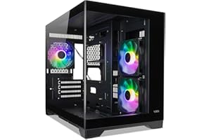 TECWARE VXN Evo mATX Infinity View Case Black w/ 3 x (2 x Reverse Bladed) ARGB Fans Daisy Chain/Motherboard connector for Sync