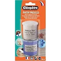 Pâte à Moule Silicone Cléopâtre Pata'Mould - Bi-composant Blanc - 80g - Pour Création Bijoux/Déco
