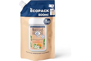 Le Petit Marseillais | Recharge Crème de Douche Extra Douce Fleur d'Oranger Bio (écopack de 500 ml) – Gel douche avec 92% d'ingrédients d'origine naturelle – Emballage entièrement recyclable
